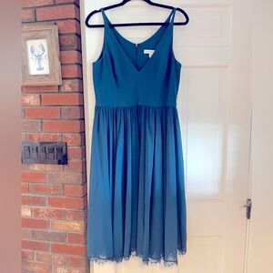 Dress the Population Alicia lace hem dress size large